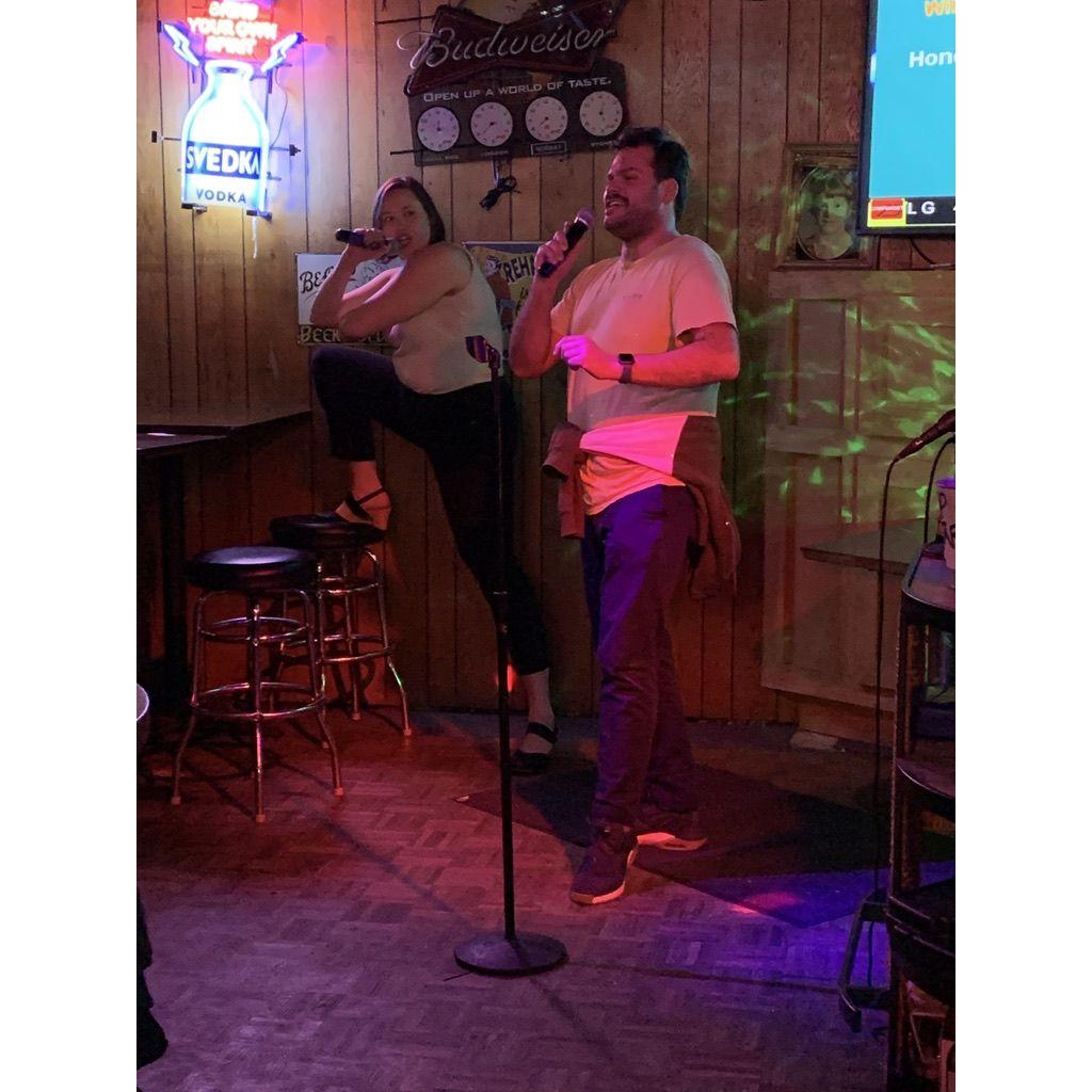 Karaoke for Laura's 29th birthday.