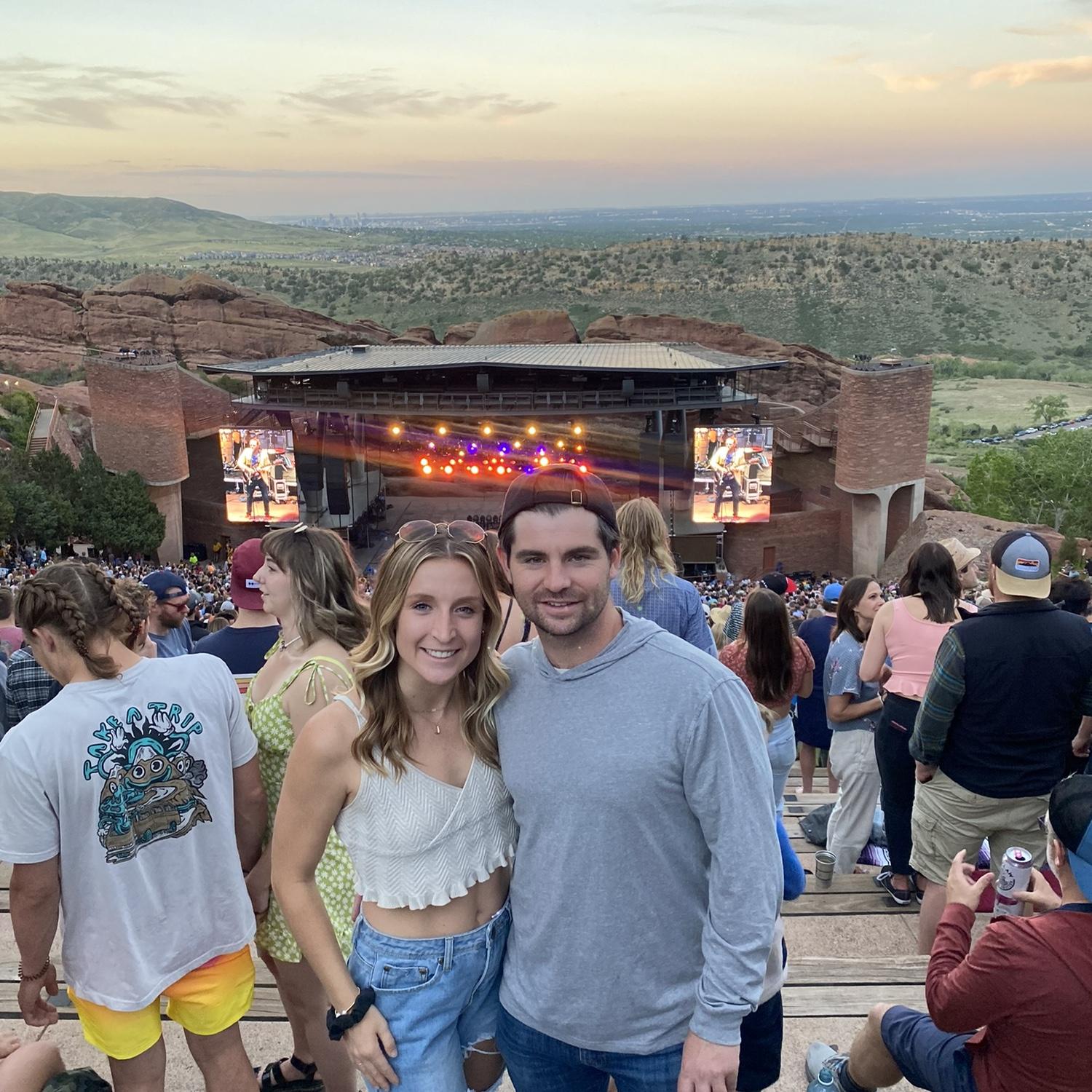 Jill's first time at Red Rocks seeing the Infamous Stringdusters!