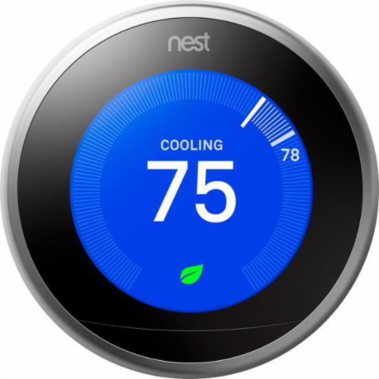 Nest - Learning Thermostat - 3rd Generation - Stainless Steel