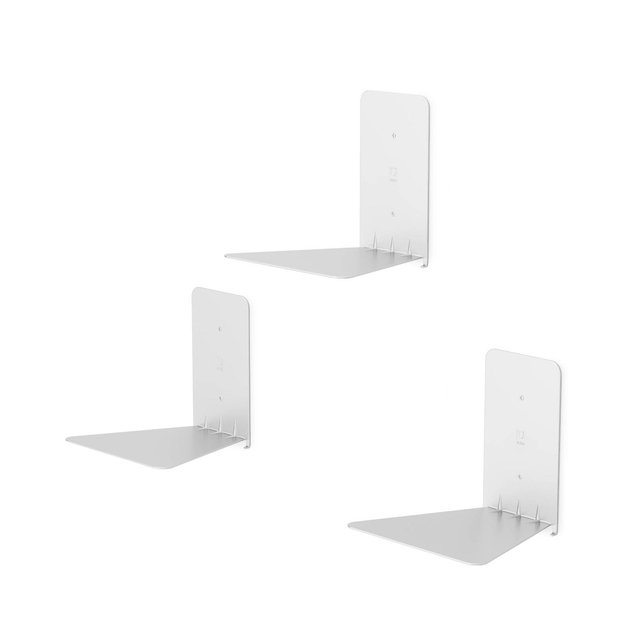 Set of 3 Conceal Floating Small Shelves - Umbra: Invisible, Modern Design, No Assembly, Steel Frame, Holds 15-20 lbs