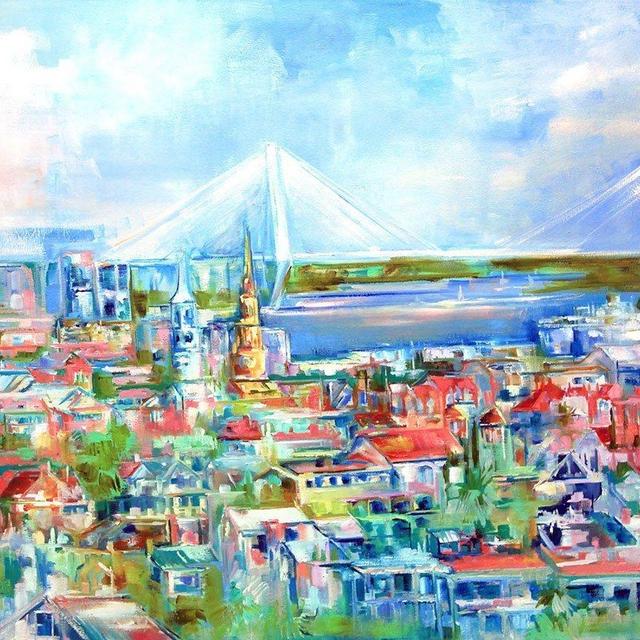 "Ravenel Rooftops" by Danielle Cather-Cohen 20x30 Archival Matte Print