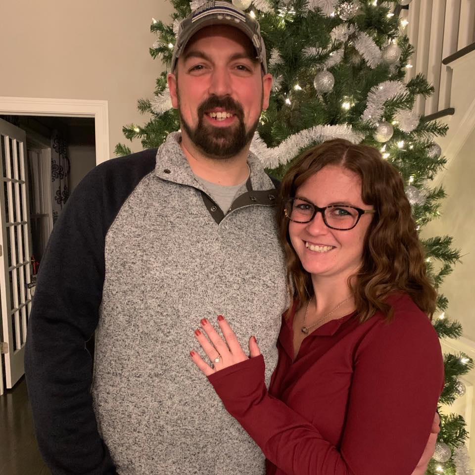 Our first picture together as an engaged couple!