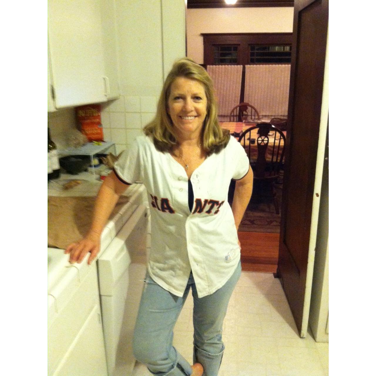 Getting in the Giants spirit (Matt M. does that jersey look familiar?)