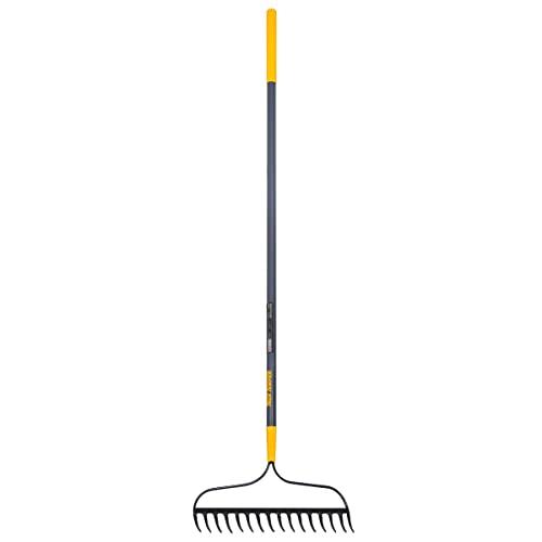 True Temper 2811500 Steel 16-Tine Bow Rake with 57 in. Fiberglass Handle with Cushion Grip, 16 Inch