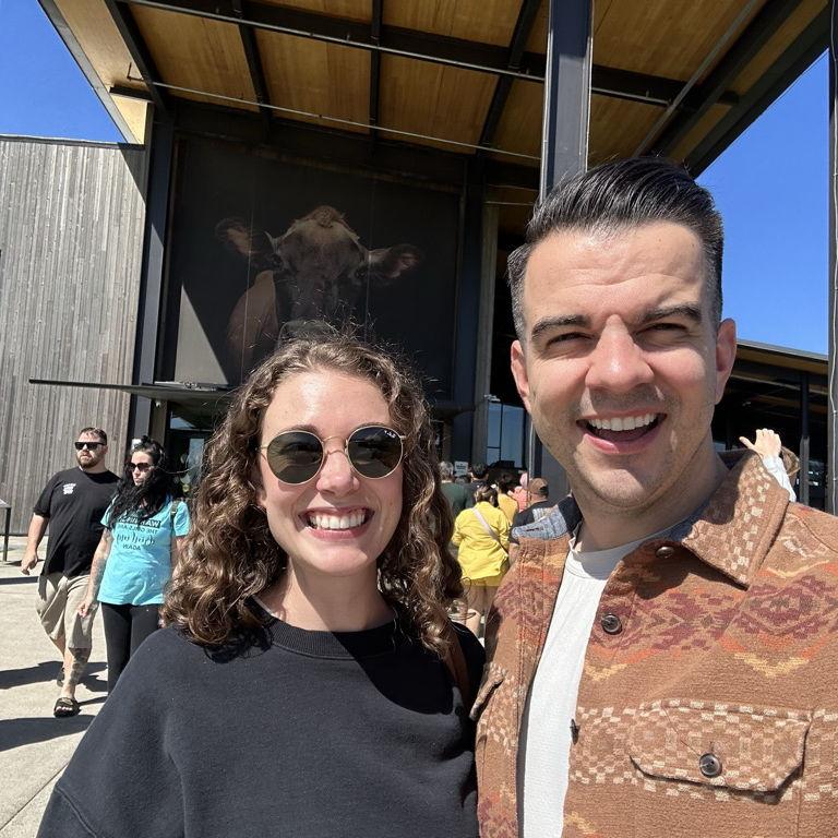 Learning about cheese (and ice cream) at the Tillamook factory.