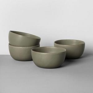 4pk Stoneware Cereal Bowl Green - Hearth & Hand™ with Magnolia