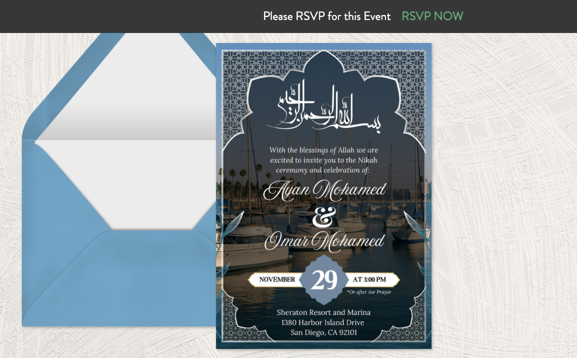 The Wedding Website of Ayan Mohamed and Omar Mohamed