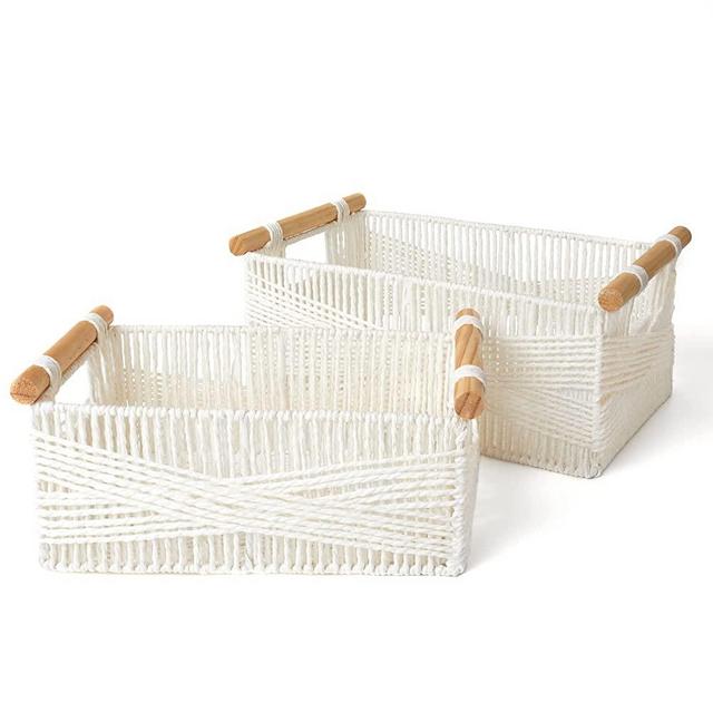 Best Deal for OIAHOMY XXXLarge Cotton Rope Basket 21.7 x 21.7 x 14