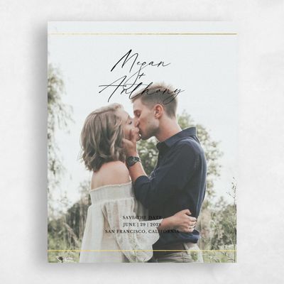 Black Simple Wedding Save the Date - Sheffield Photo