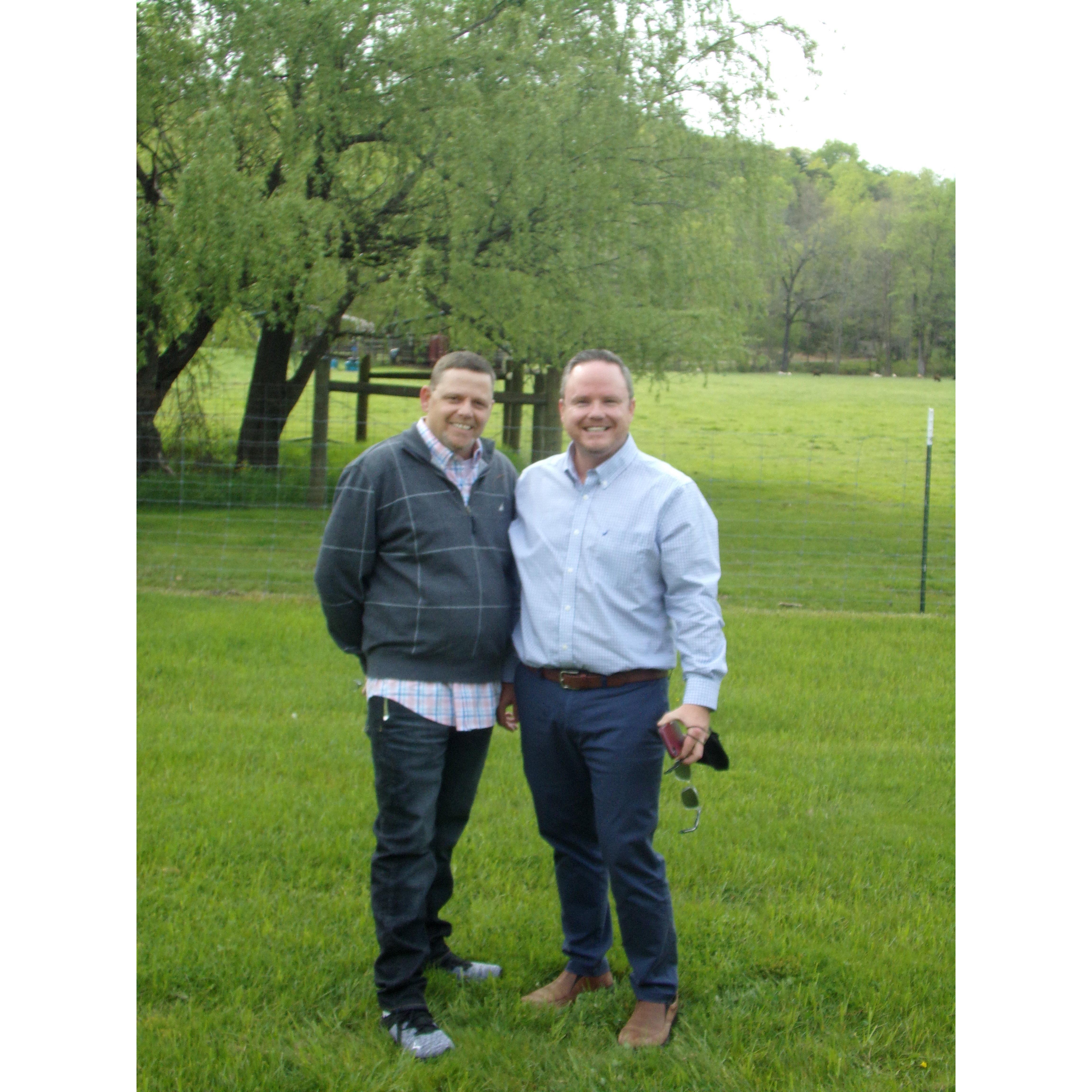 Uncle Sam (Officiant) and Dad getting some brother time in before Rehearsal Dinner!