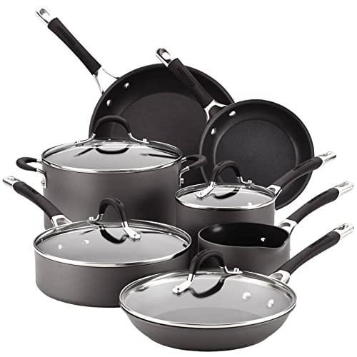 Circulon Momentum Hard-Anodized Nonstick 11-Piece Cookware Set - Gray