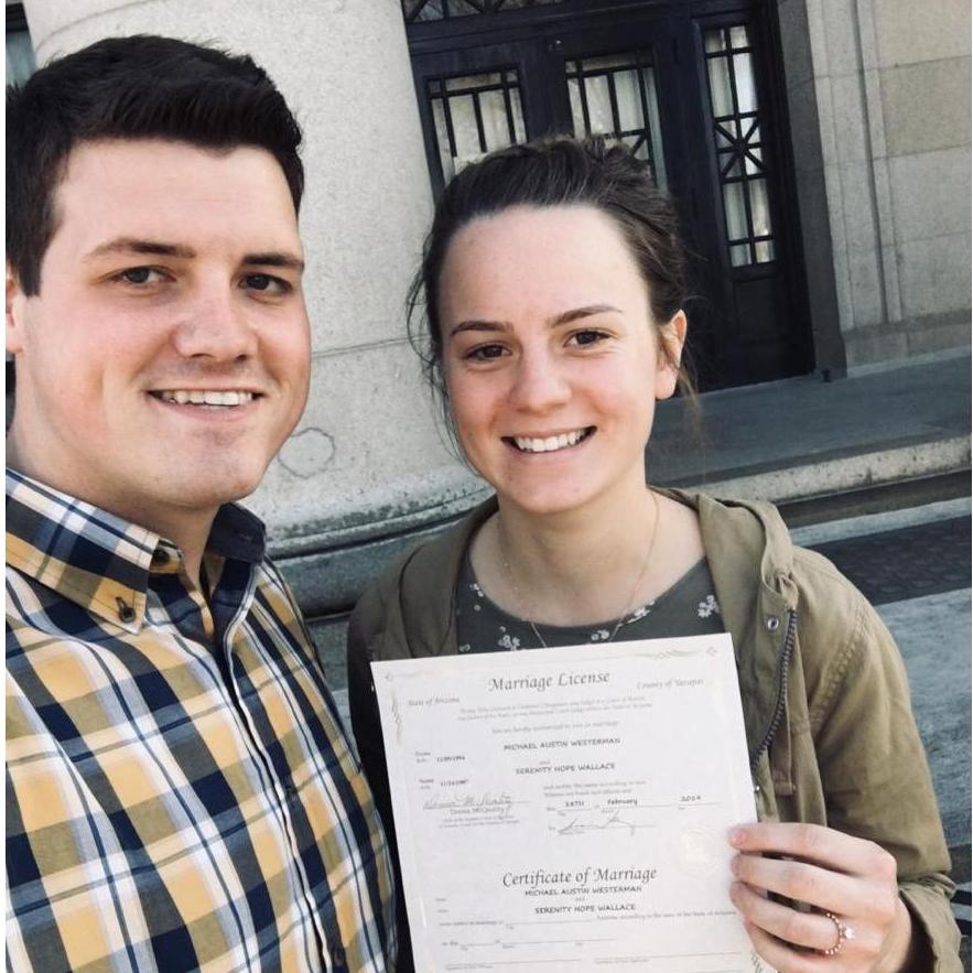 The day we got our marriage license. Exciting times!