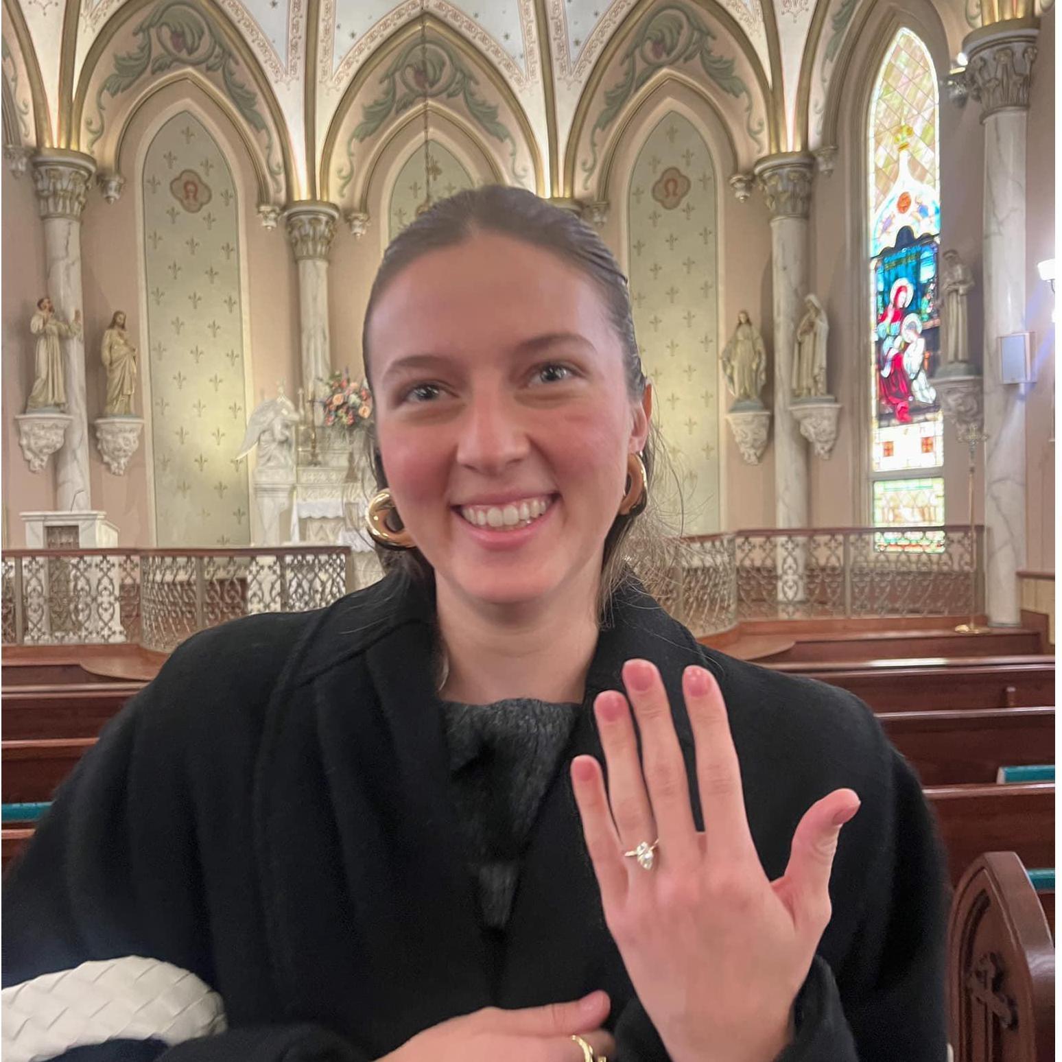 Griffin proposed at Annuncation Catholic Church in Columbus, MS. What a beautiful day!