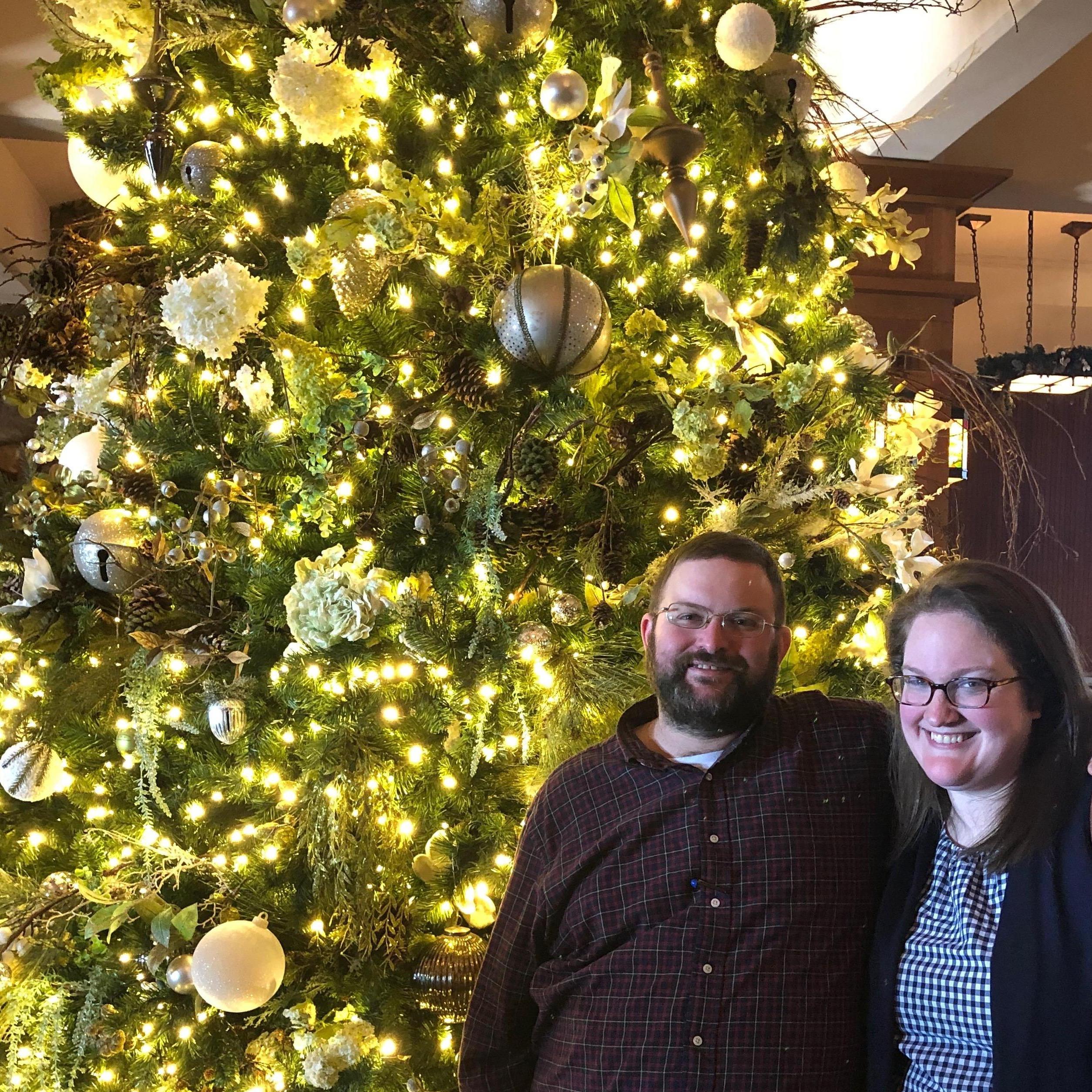 Christmas at the Grove Park Inn National Gingerbread Championship in Asheville, NC when Megan and Jason's parents met.