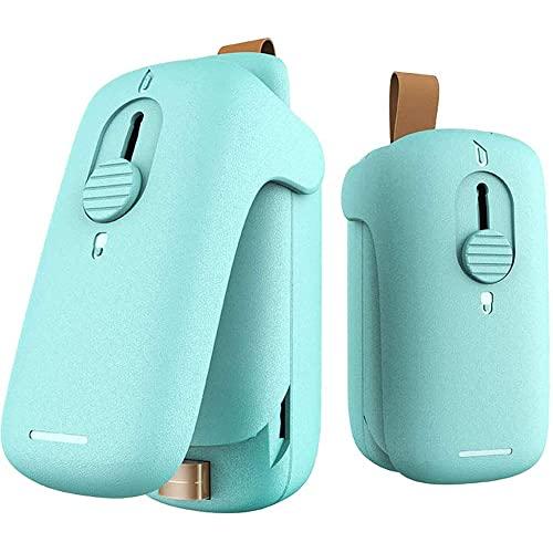 Mini Bag Sealer,2 in 1 Heat Sealer with Cutter,Bag Heat Sealer Handheld Portable Vacuum Sealers for Chip Bags Plastic Bags Food Storage Snack Fresh Bag Sealer (Battery Not Included)