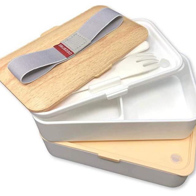 THE ORIGINAL Japanese Bento Box (Upgraded 2019 Elegant White) w/FREE Bento Food Ideas Guide + 2 Dividers + Larger Utensils w/Holder - Leakproof Lunch Container