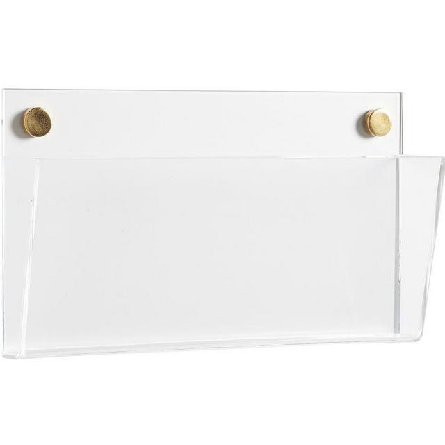 Acrylic/Brass File Bin