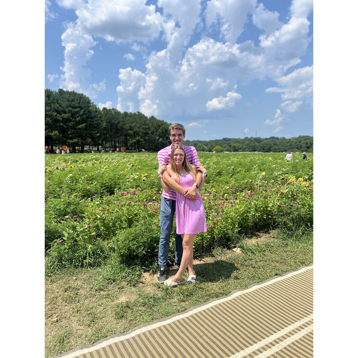 Accidentally matching at the sunflower field