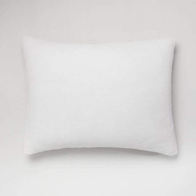 Dreamy Gauze Cotton, Standard Sham, White