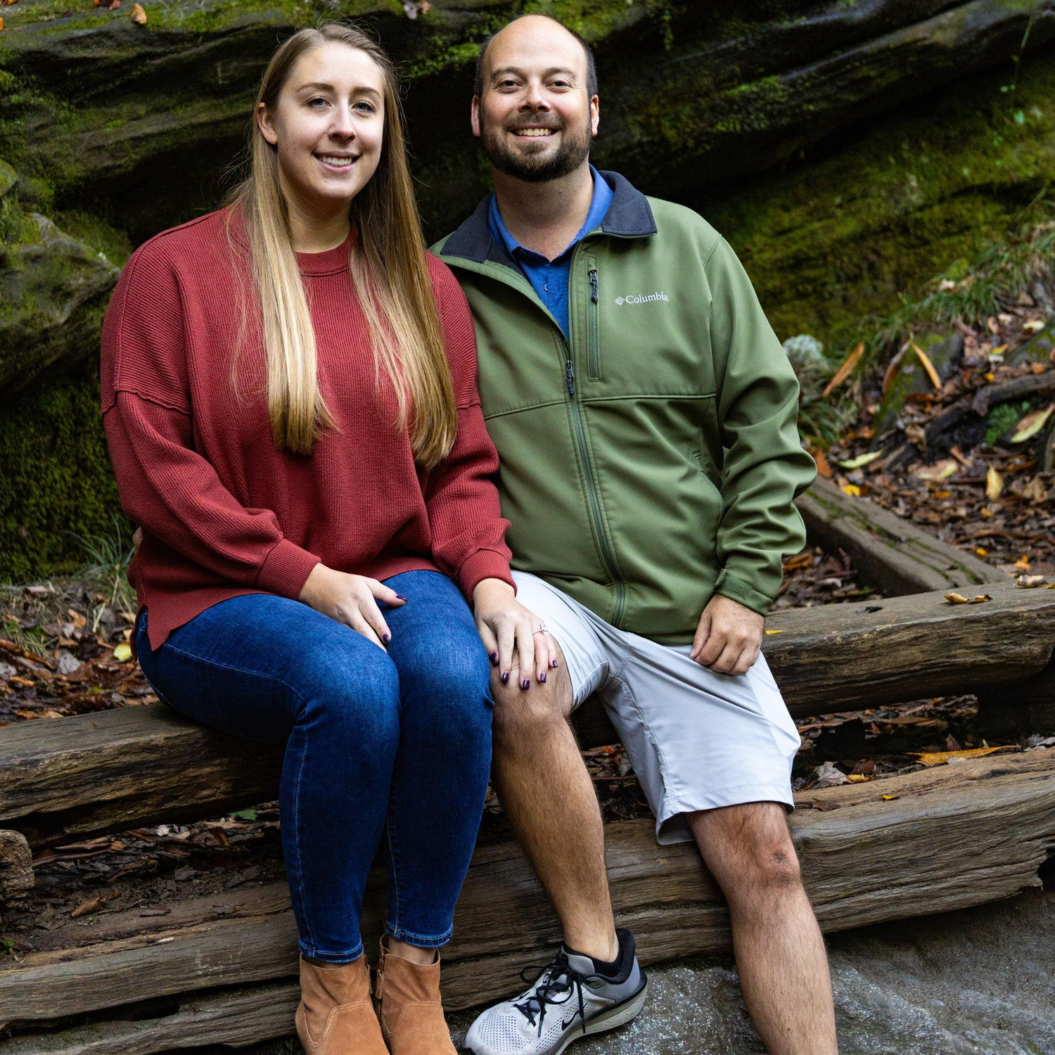 Engagement at Dry Falls in Highlands, NC