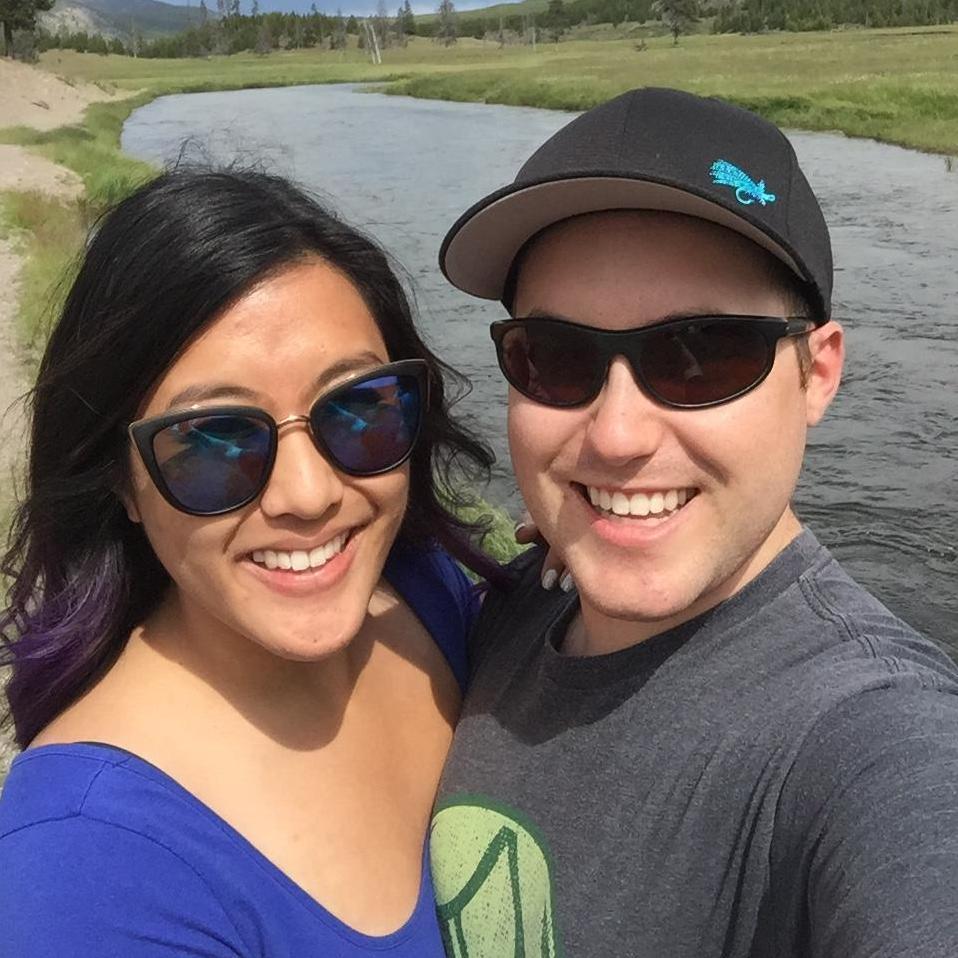 Right after the proposal! We were on the Gibbon River in Yellowstone.