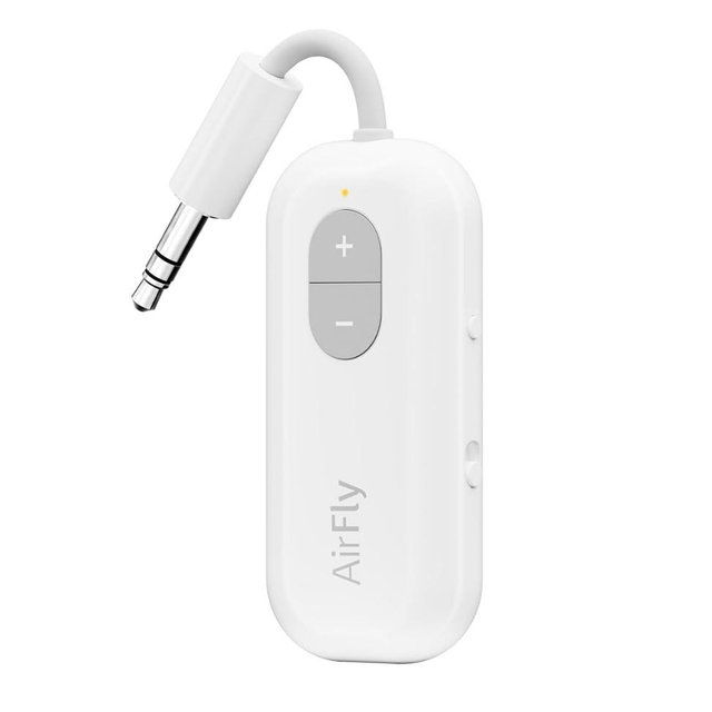 Twelve South AirFly SE | Bluetooth Wireless Adapter for AirPods/Headphones, 20+ Hr Battery, Works with 3.5mm aux Jacks on Airplanes, TVs, Gym Equipment, and Travel