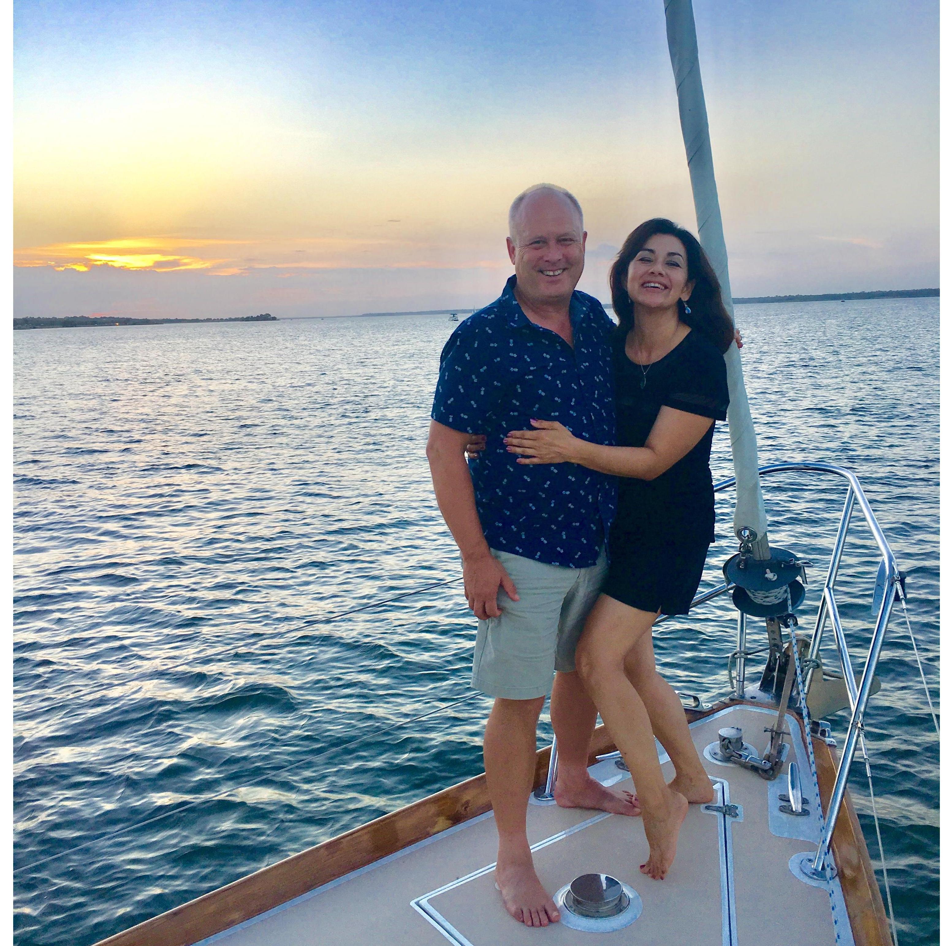 Sailing off into the sunset. Can you tell we were having so much fun!