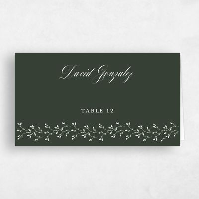 Deep Forest, Green Wedding Place Card - Ginevra