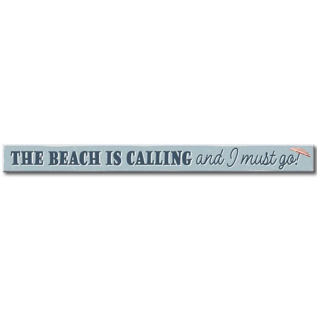 "The Beach is Calling" 16-Inch x 1.5-Inch Wall Plaque
