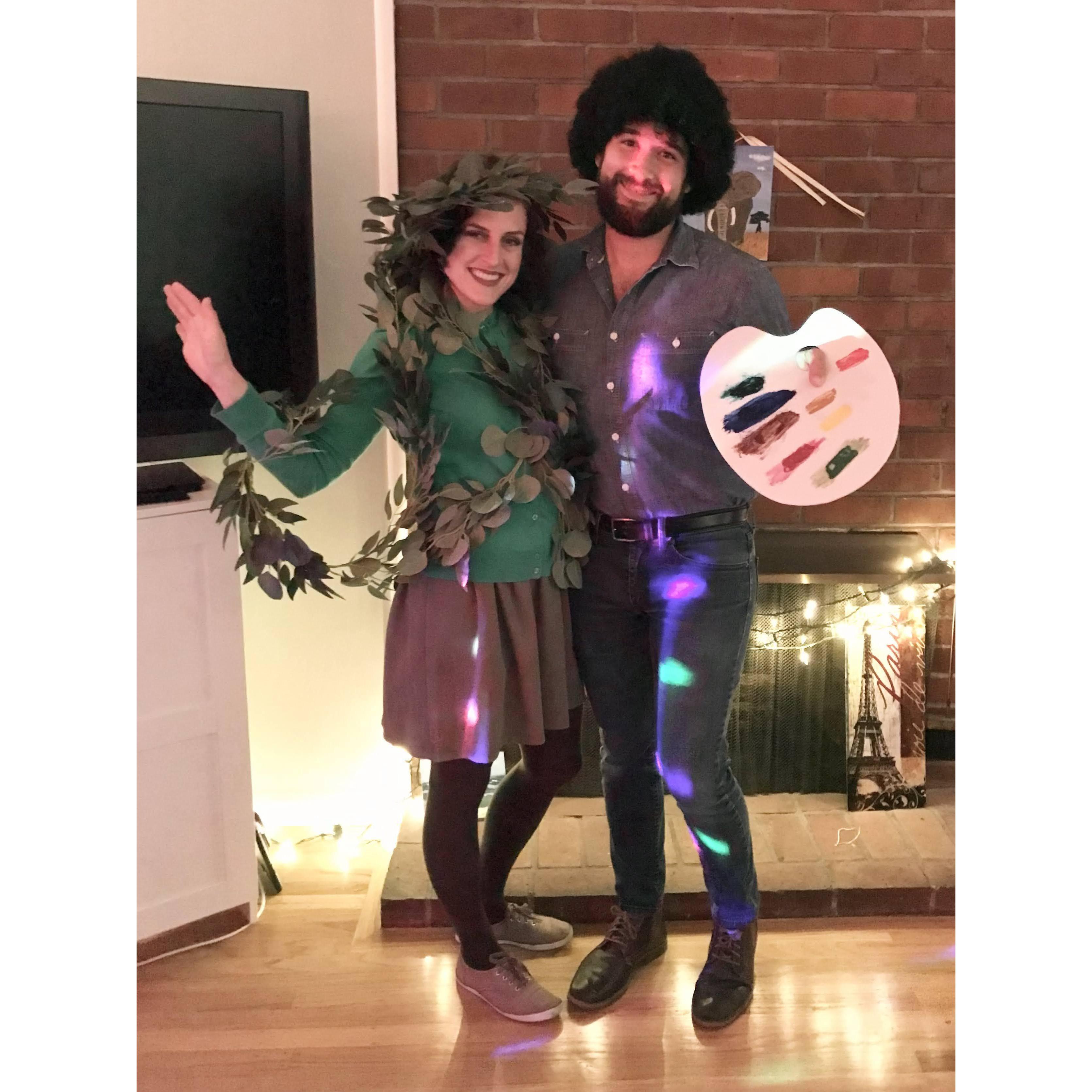 Bob Ross and a happy little tree