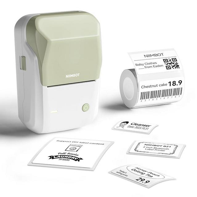 NIIMBOT B1 Label Maker Machine with Tape, Thermal Label Printer Easy to Use for Office, Home, Business, 2 Inch Label Maker with 2'' x1.18'' Labels-230pcs/Roll