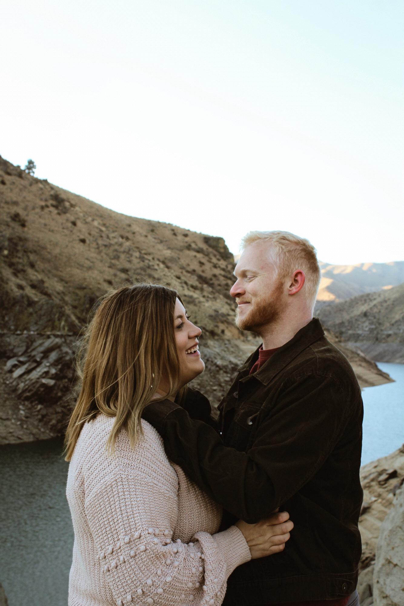Engagement photos at Lucky Peak in Idaho