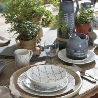 Textured Neutrals 12-Piece Place Setting, Service for 4