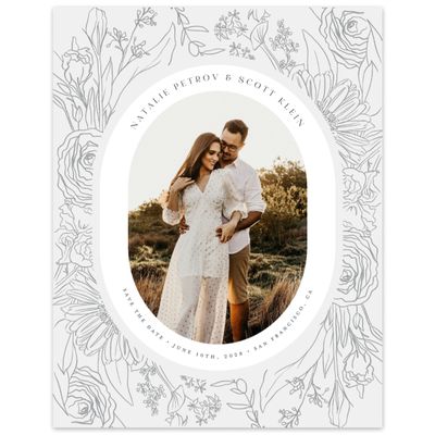 Grey Boho Wedding Digital Save the Date - Corentine Photo