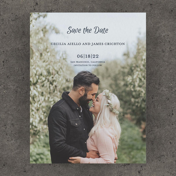 Zola Save The Dates - Atchison Portrait