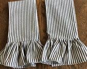 Pair Striped Towels with Ruffles Choose...