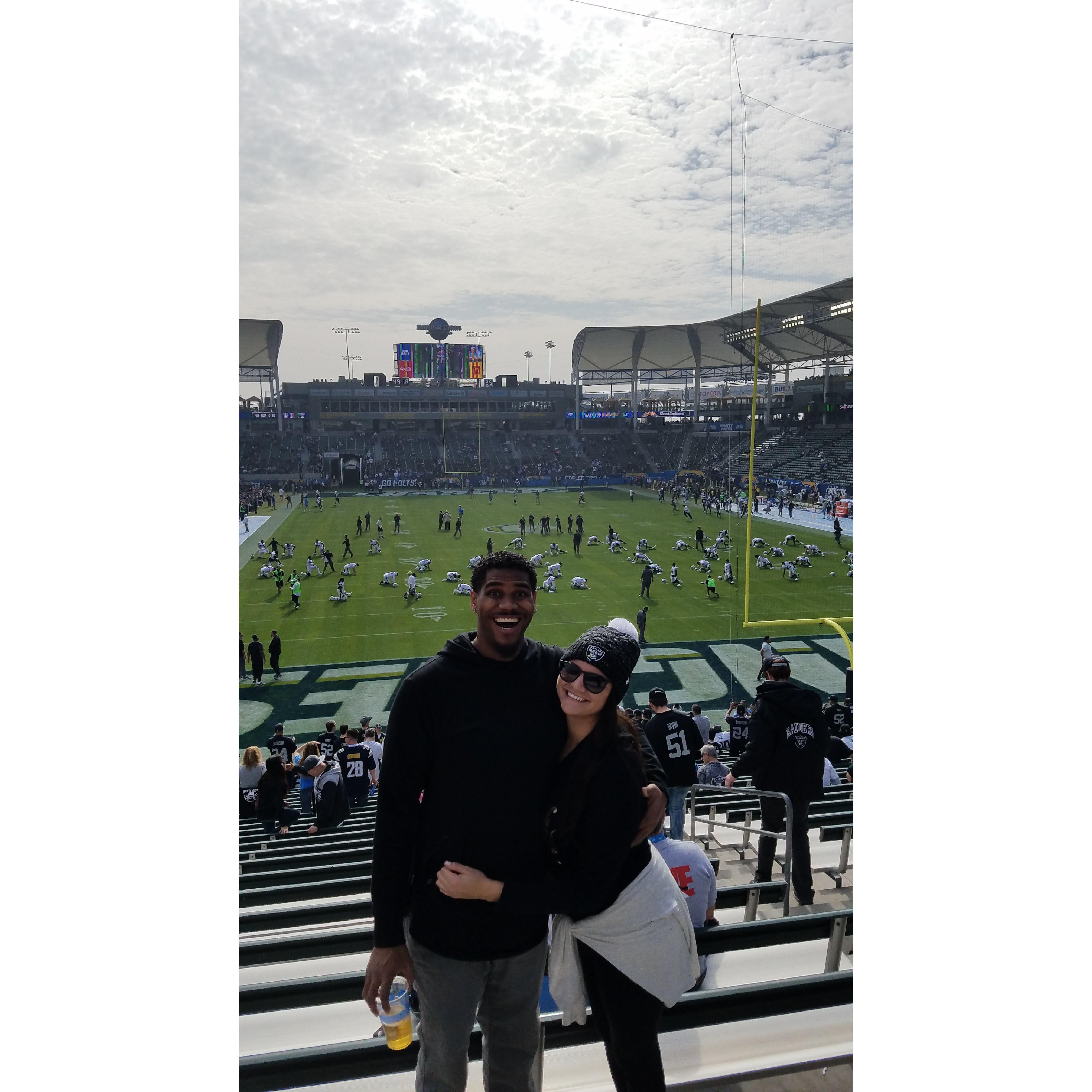First Raiders game, Los Angeles, NYE 2017