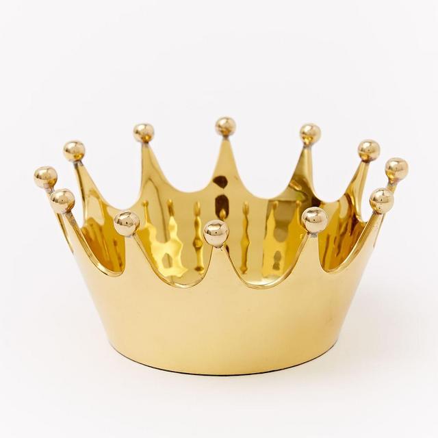Crown Catchall, Antique Brass