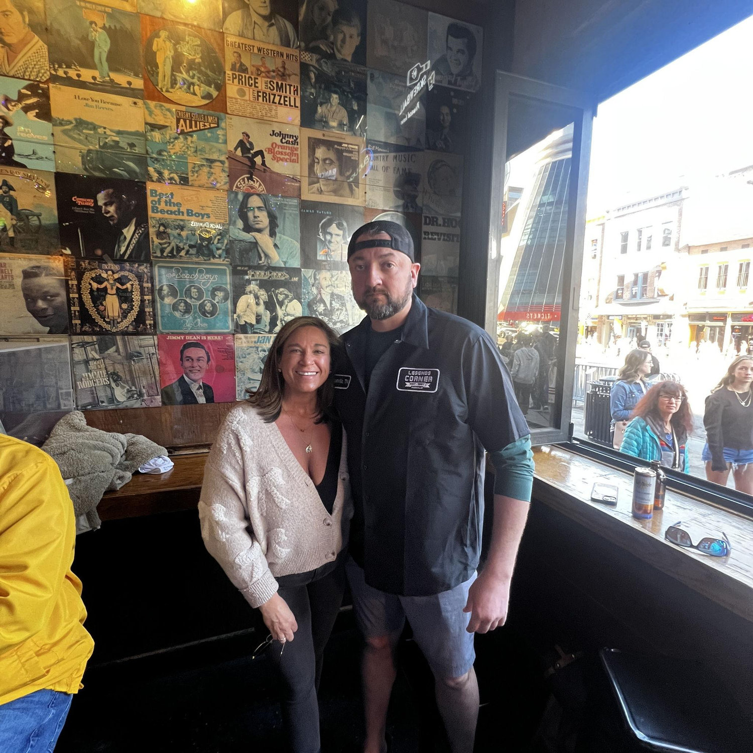 I love when a stranger asks to take our picture on a Saturday afternoon at Legends Corner.