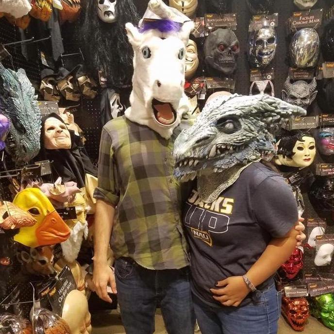 Our wedding getup.