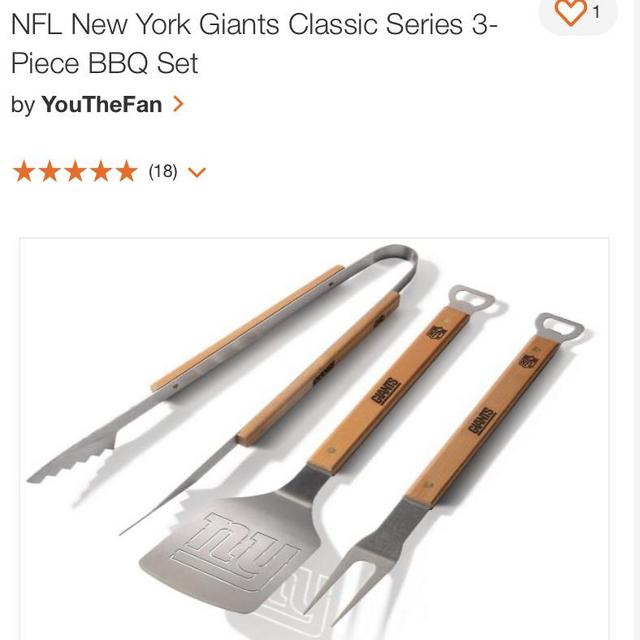 NFL New York Giants Classic Series 3-Piece BBQ Set