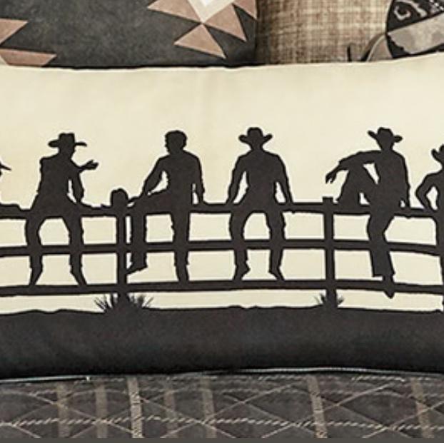 Sunset Ranch Cowboys Pillow