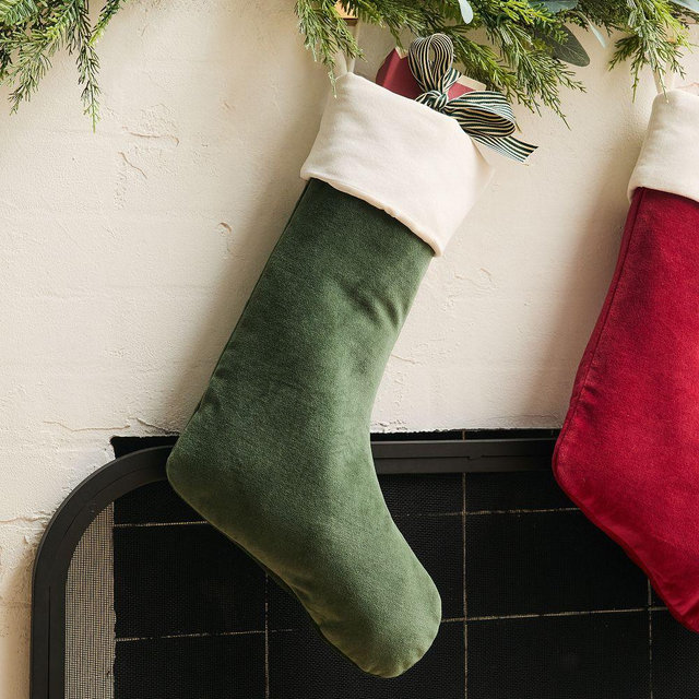 Velvet Stockings, Medium, Green
