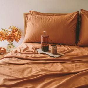 Organic Cotton Luxury Sheet Sets - Nest Bedding - Color: Terracotta; Size: King
