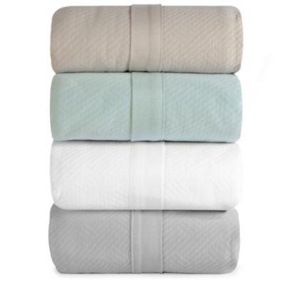 Liviana Cotton Triple Knit Full/Queen Blanket in Seafoam