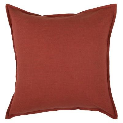 Paprika Solid Throw Pillow (20"x20")- Rizzy Home