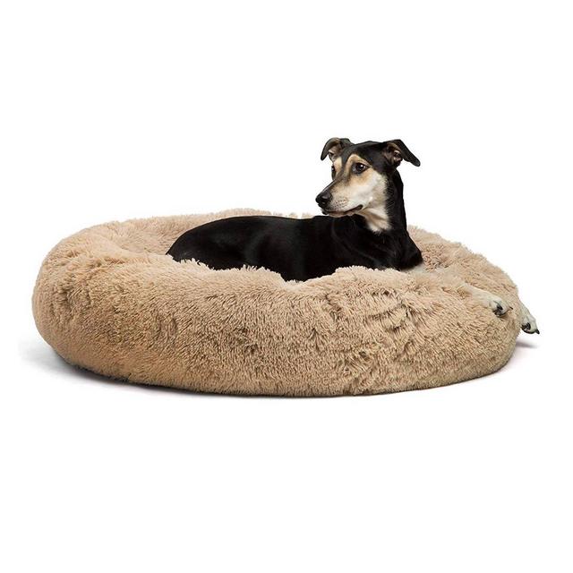 Best Friends by Sheri Donut Shag Dog Bed - 36"x36" - Taupe