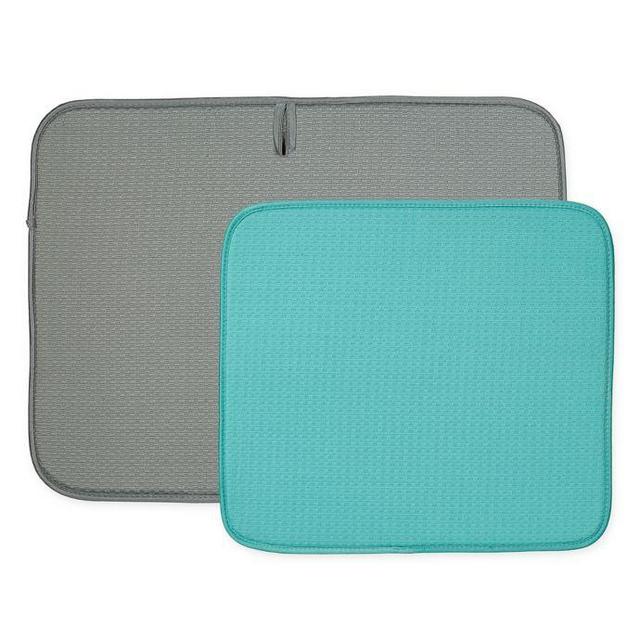 The Original™ 2-Piece Dish Drying Mat Set in Grey