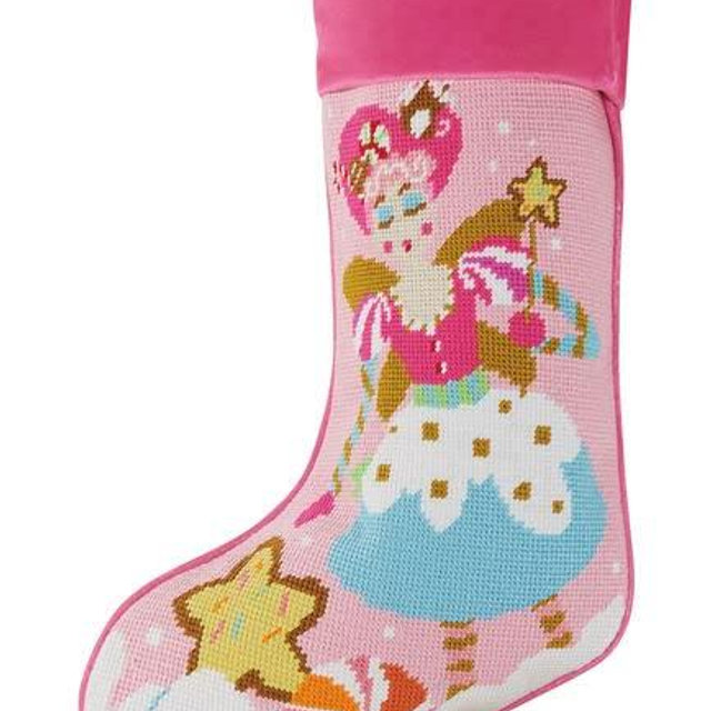Peking Handicraft Sugar Plum Stocking, 18-inch Length, Poly Yarn, Poly Velvet, Christmas, Home Décor, Holiday Tradition
