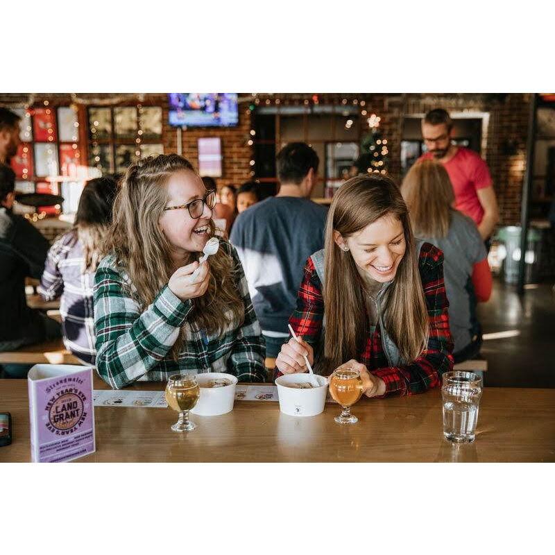 Enjoying the two main food groups: beer & ice cream